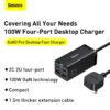 Baseus CCGP000001 GaN3 Pro Desktop Fast Charger 2U2C 100W CN Black CCGP000001 3