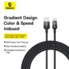 Baseus Cable 100W Usb to Type-c Discolor Series Fast Charging Data Cable Black 2M P10374903111-01