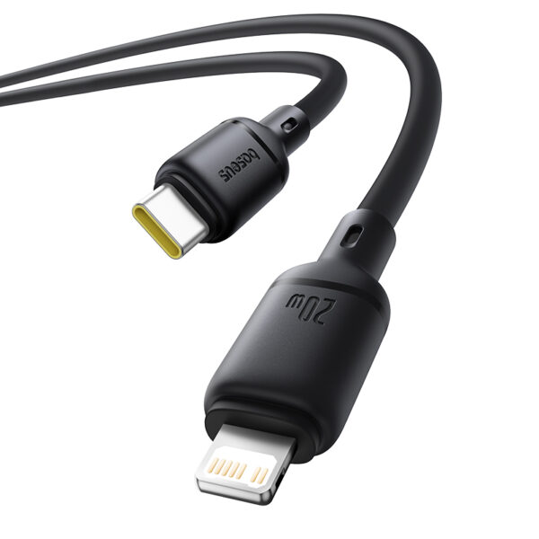 Baseus Cable For Iphone 14 13 12 11 Series Type-c to Lightning PD 20W Silky Series Fast Charging Black P10377700113-00 - Image 5