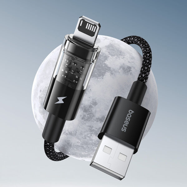 Baseus Cable For Iphone GEM Series USB To Lightning Fast Charging Data Cable For Iphone 14 13 12 11 X Sereis Cluster Black P10373003111-00 - Image 3