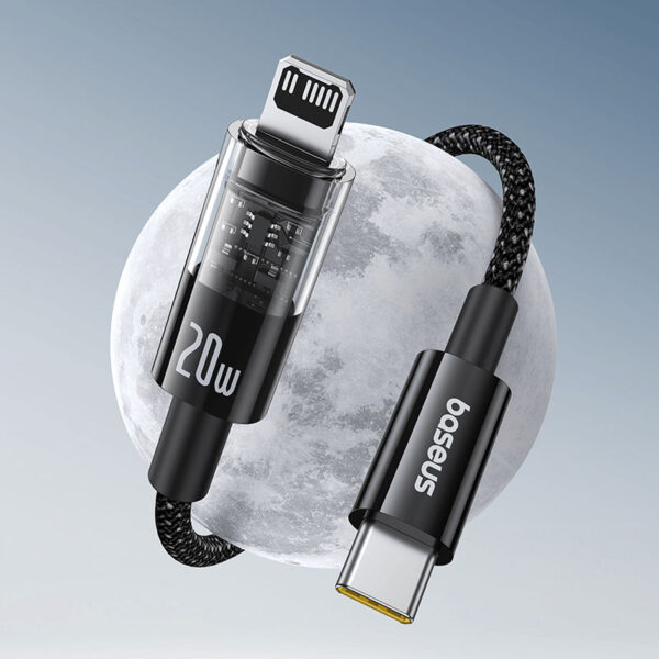 Baseus Cable For Iphone GEM Series Type-c To Lightning PD 20W Fast Charging Data Cable 1m Cluster Black - Image 6