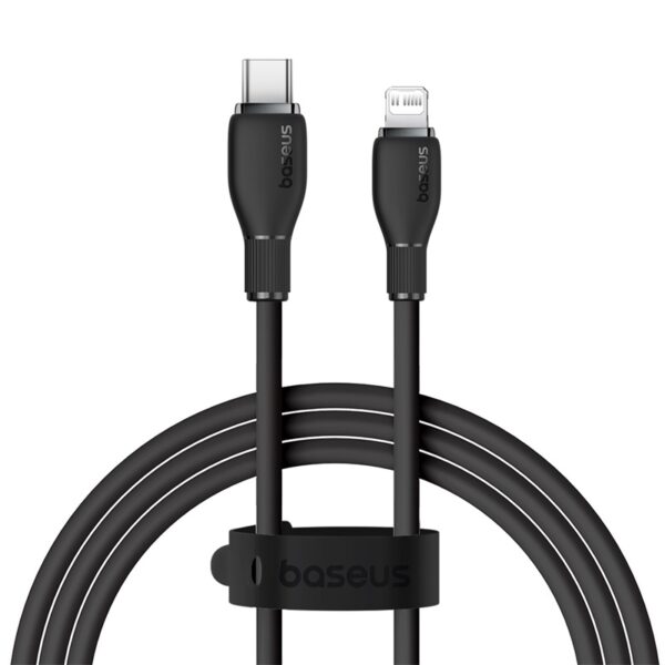 Baseus Cable Type-C to Lightning 20W for Iphone X 11 12 13 14 Pudding Series Fast Charging Cable  1.2m Cluster Black P10355701111-00 - Image 4