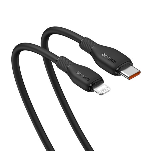 Baseus Cable Type-C to Lightning 20W for Iphone X 11 12 13 14 Pudding Series Fast Charging Cable  1.2m Cluster Black P10355701111-00 - Image 2