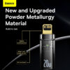 Baseus Cable Type C to Lightning Explorer Series Auto Power Off Fast Charging Data PD Cable Type C to IP 20W 1m Black CATS000001 12