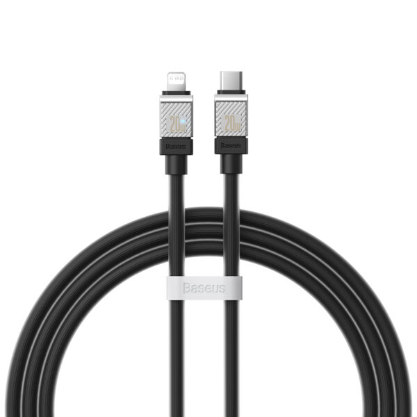 Baseus Cable Type-c To Lightning Cable For Iphone 14 13 12 11 x Series  CoolPlay Series Fast Charging  20W 1m Black - Image 4