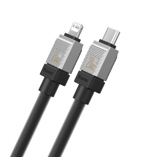 Baseus Cable Type-c To Lightning Cable For Iphone 14 13 12 11 x Series  CoolPlay Series Fast Charging  20W 1m Black - Image 3