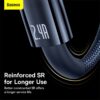 Baseus Cable Usb To Iphone Lightning Explorer Series Auto Power Off Fast Charging Data Cable USB to IP 2.4A CATS000403 Blue 1M 1