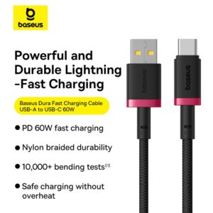 Baseus Cable Usb to Type-c 60W Dura series Fast Charging Data Cable 1m P10377802U01-01