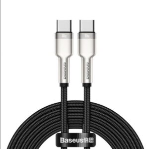 Baseus Cafule Series Metal Data Cable Type-C to Type-C 100W 2m Black CATJK-D01