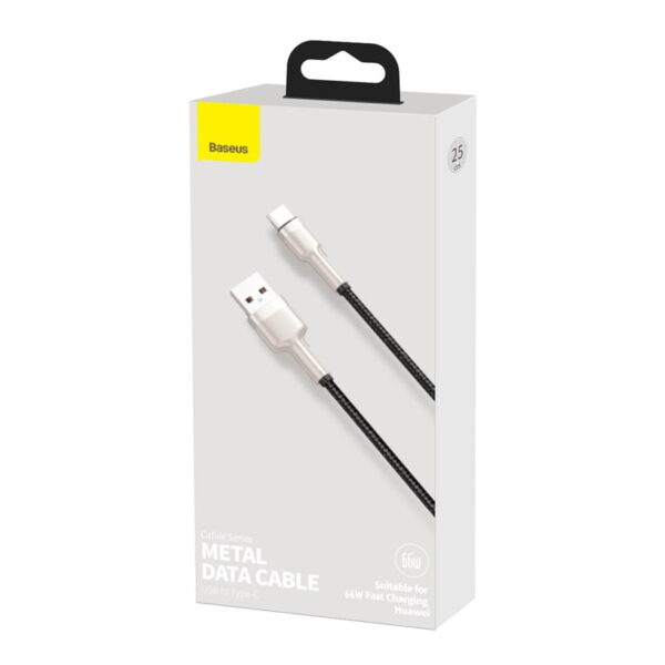 Baseus Cafule Series Metal Data Cable USB to Type-C 66W 1m Black Black CAKF000101 - Image 14