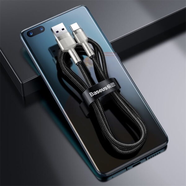 Baseus Cafule Series Metal Data Cable USB to Type-C 66W 1m Black Black CAKF000101 - Image 3