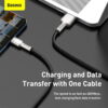 Baseus Cafule Series Metal Data Cable USB to Type C 66W 0.25m Black CAKF000001 Baseus c 5