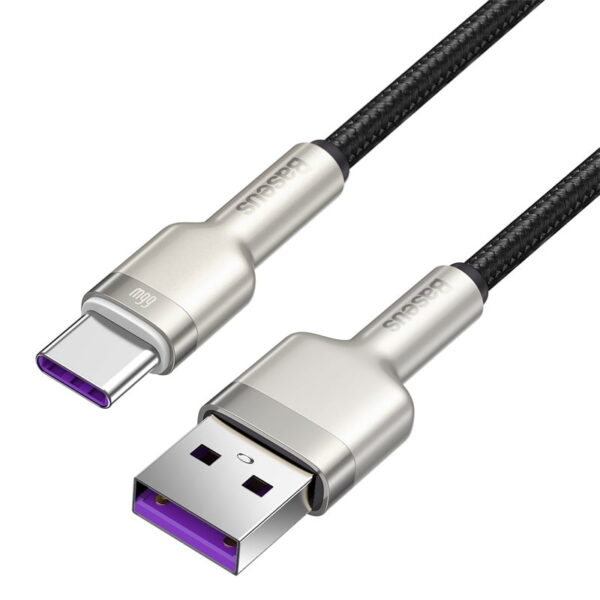 Baseus Cafule Series Metal Data Cable USB to Type-C 66W 1m Black Black CAKF000101 - Image 5