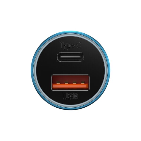 Baseus Car Charger 60W Golden Contactor Max Dual Fast Charger 1usb 1Type-C Output   Black CGJM000113 - Image 4
