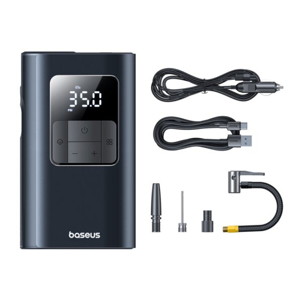 Baseus Car Tire Inflator Pumper VA1 Dual Power Wired & Wireless  With Flashlight 6000 mAh Power Bank  C11169001121-00