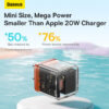 Baseus Charger 20W For Apple Iphone 14 13 12 11 Series GaN5 Fast Charger 1C CN Adapter Amber Orange CCGP170007 2