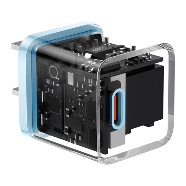 Baseus Charger 20W For Apple Iphone 14 13 12 11 Series GaN5 Fast Charger  1C  CN Adapter  Sierra Blue CCGN040003 - Image 3