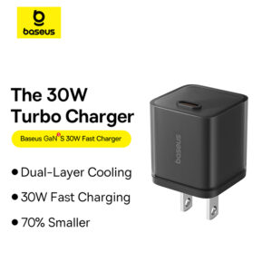 Baseus Charger 30W GAN5S For Apple 15 Pro Max 15 Pro 15 With Type-c to Type-c Cable -P10162505113-01