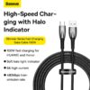 Baseus Cable PD Charging 100W Glimmer Series Fast Charging Data Cable USB to Type-C 100W 2m Black CADH000501