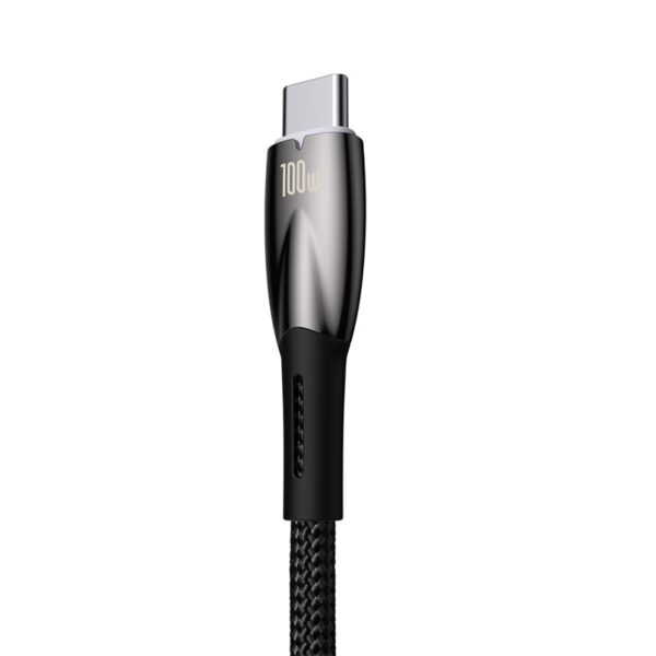 Baseus Cable PD Charging 100W Glimmer Series Fast Charging Data Cable USB to Type-C 100W 2m Black CADH000501 - Image 2