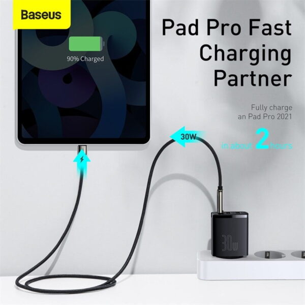 BASEUS Compact Quick Charger Portable 2U+C Three Ports 30W Wall Charging Adapter EU Plug - 3 Months Replacement Warranty - Image 10