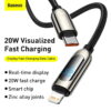 Baseus Display Fast Charging Data Cable Type C to IP 20W 1m Green CATLSK 06 1