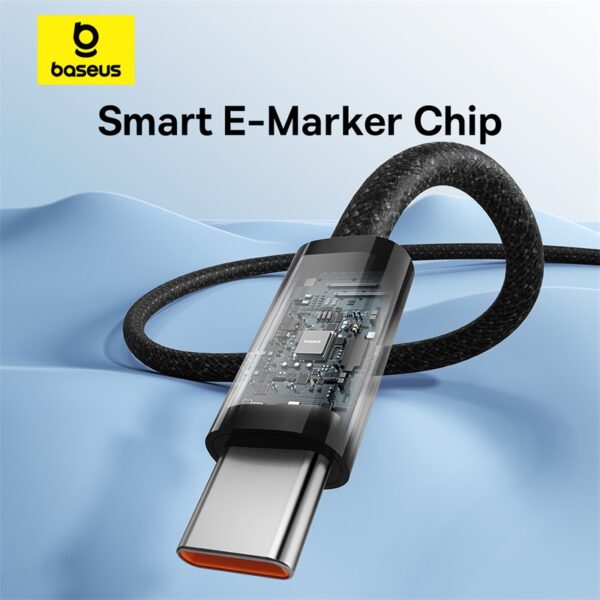 Baseus Cable Type-c To Type-c Dynamic 3 Series  100W Fast Charging Data Cable  2m Cluster Black for Iphone 15 macbook Laptop Android P10367000111-01 - Image 2
