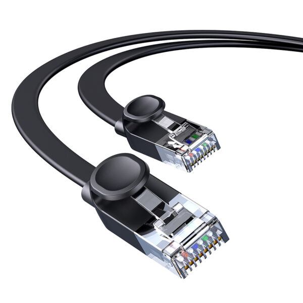 Baseus Ethernet Cable high Speed Six types of RJ45 Gigabit network cable  flat cable 2m Black WKJS000101 - Image 2