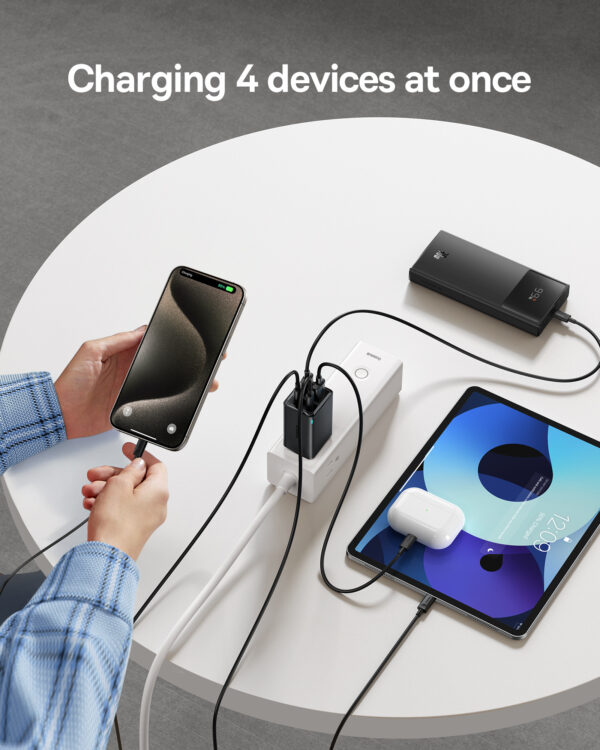 Baseus Charger GaN6 Pro 65W Fast Charger 2x USB-A 2X Type-C For Macbook Samsung IPhone Pixel Huawei -P10162702113-00 - Image 4