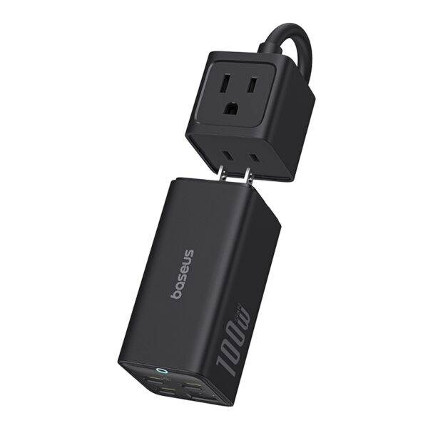 [ Premium ] Baseus PowerComb 5in1 GaN6100W 3 USB C 1x USB A 1x AC Fast Charger for  Macbook Samsung Iphone TWS Smart Watch E00058205123-00 - Image 2