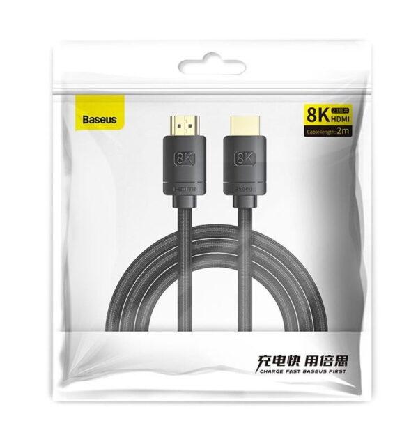 Baseus High Definition Series HDMI 8K to HDMI 8K Adapter Cable 2m Black CAKGQ-K01
