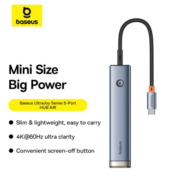 Baseus Hub 5 in 1 Type-c Multi Functional UltraJoy Series AIR For macbook Laptop -B00052801811-03
