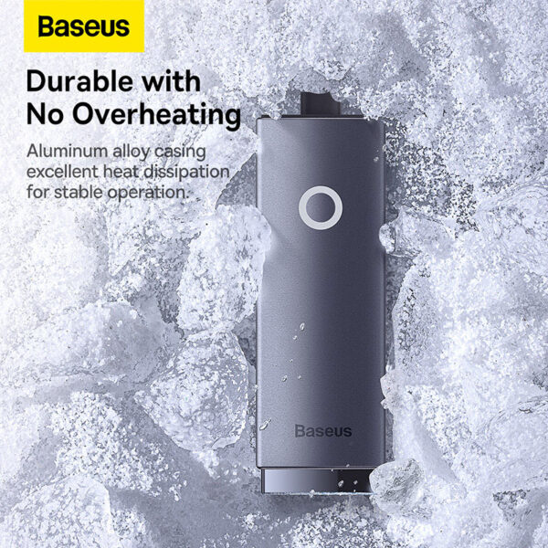 Baseus Hub Lite Series Ethernet Adapter USB to RJ45 LAN Port 1000Mbps  Aluminum Alloy Grey WKQX000313 - Image 2