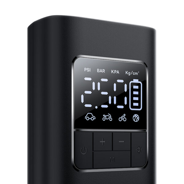Baseus Inflator Super Mini Pro Series  4000mAh Wireless Car Tire Pumper Inflator Cluster Black C11159300111-00 - Image 3