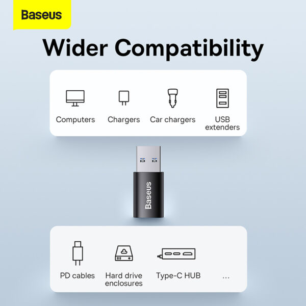 Baseus Ingenuity Series Mini OTG Adaptor USB 3.1 to Type-C Black ZJJQ000101 - Image 3