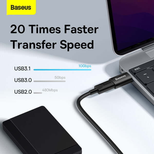 Baseus Ingenuity Series Mini OTG Adaptor USB 3.1 to Type-C Black ZJJQ000101 - Image 2