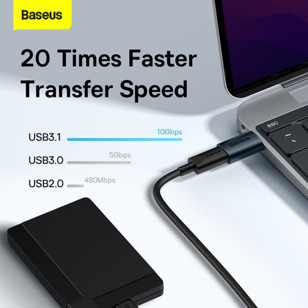 Baseus Ingenuity Series Mini OTG Adaptor USB 3.1 to Type-C Blue ZJJQ000103 - Image 4
