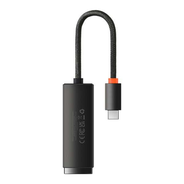 Baseus Hub Lite Series Ethernet Adapter Type-C to Gigabit RJ45 LAN Port 1000Mbps Black WKQX000301 - Image 2