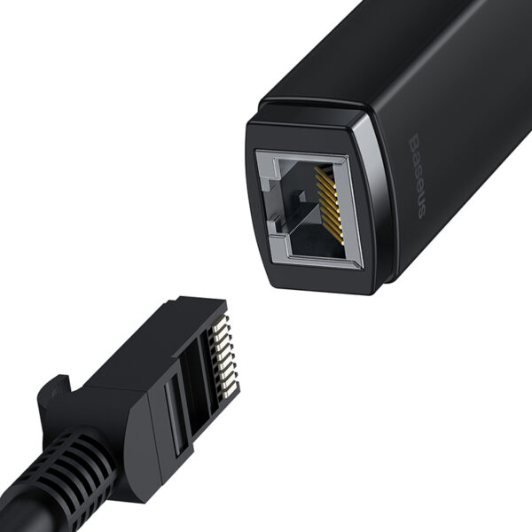 Baseus Hub Lite Series Ethernet Adapter Type-C to Gigabit RJ45 LAN Port 1000Mbps Black WKQX000301 - Image 4