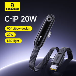 Baseus PD Cable For Iphone 20w 14 13 12 11 Series MVP 3 Type-c to Lightning Nylon Braided 2M Black P10382501121-01