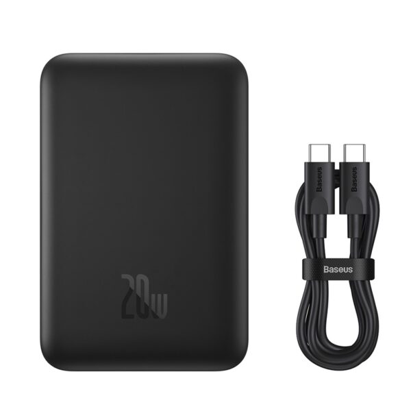 Baseus Magsafe 10000mAh Magnetic Wireless Fast Charge Power Bank 20W With 60W Type-C Cable  -Black PPCX030001 - Image 3