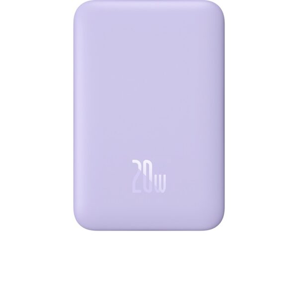 Baseus Magsafe 10000mAh Magnetic Wireless Fast Charge Power Bank 20W With 60W Type-C Cable  -Purple PPCX070005 - Image 3