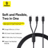 Baseus New Pudding Series Fast Charging Cable Type C to Type C 100W 1.5m Cluster Black P10377701111 00 15