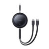 Baseus PD Cable Bright Mirror Series Type c to Dual Type c 100w Retractable Fast charging Data Cable 1M P10318602111 00 2 1
