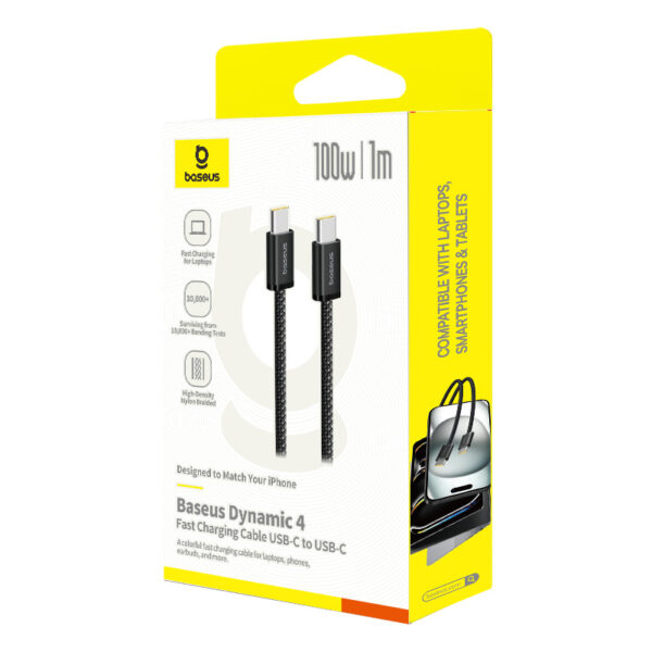 Baseus PD Cable Dynamic Series 4 For Iphone 15 16 Macbook Samsung Pixel 100w Fast Charging Type-c to Type-c Cable 2M P10381400112-00 - Image 3