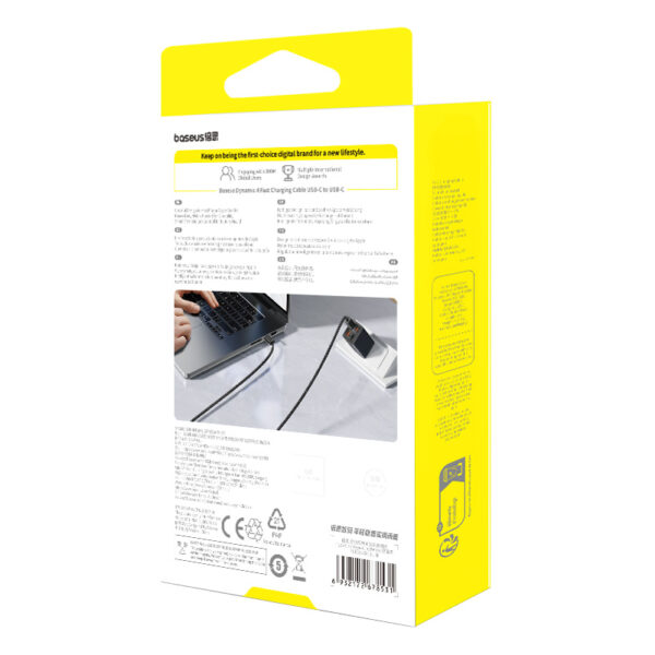 Baseus PD Cable Dynamic Series 4 For Iphone 15 16 Macbook Samsung Pixel 100w Fast Charging Type-c to Type-c Cable 2M P10381400112-00 - Image 2