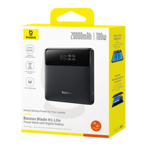 Baseus Power Bank H1 Slim 100W 20000mAh Power Bank For Laptop Macbook Iphone Samsung  P10021604123-00