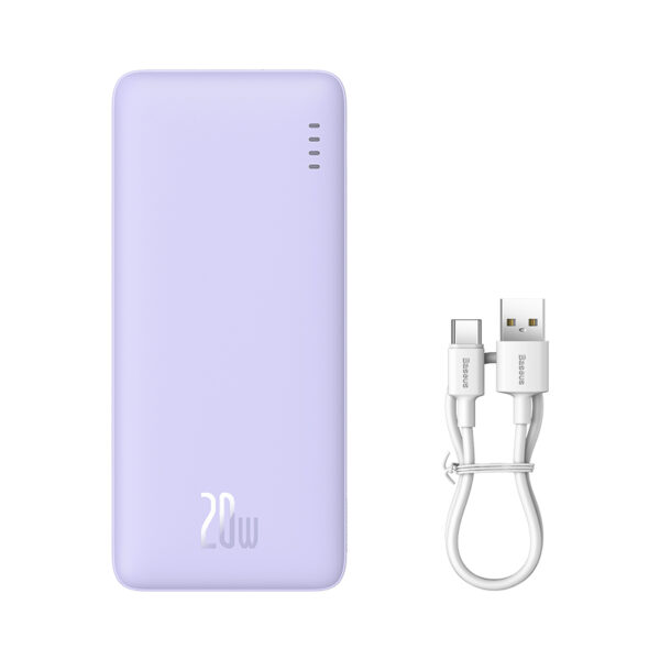 Baseus Power bank 10000mAh  Airpow Fast Charge 20W  Power Bank   Nebula Purple P10022801513-00 - Image 2