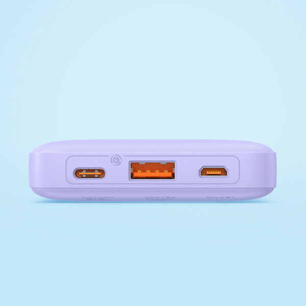 Baseus Power bank 10000mAh  Airpow Fast Charge 20W  Power Bank   Nebula Purple P10022801513-00 - Image 4