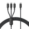 Baseus Silky One for Three Fast Charging Cable USB C to Micro Lightning Type c 100W 1.5m Cosmic Black P10377706123 00 11